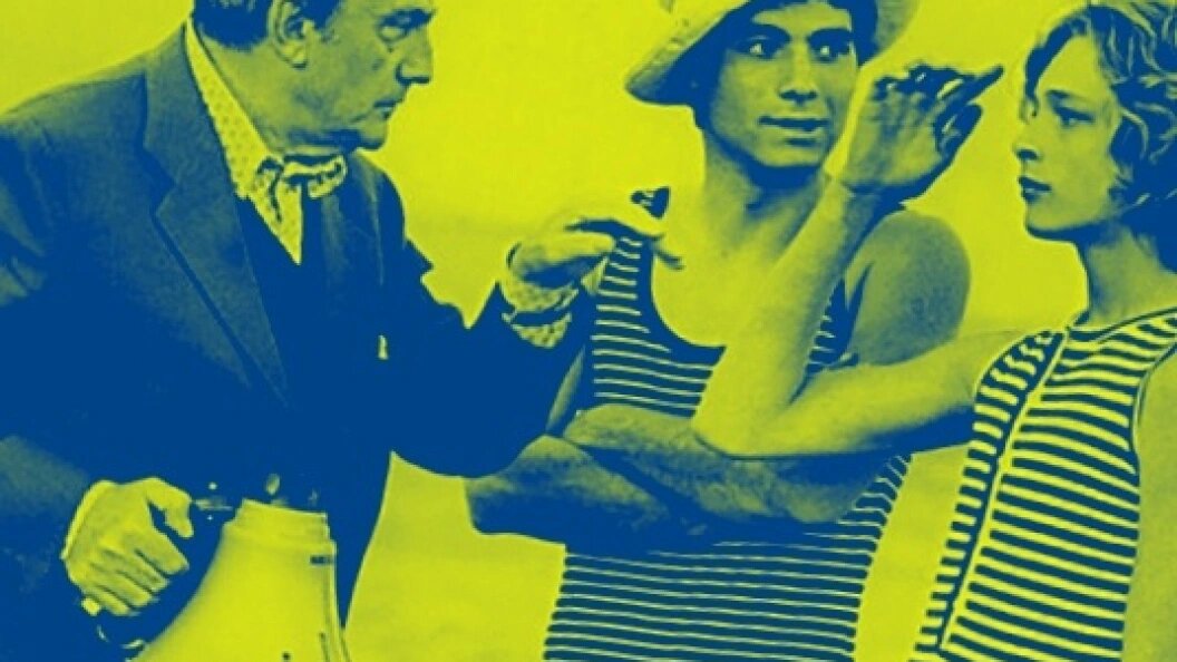    Коллаж Царьграда на основе кадра из фильма/Лукино Висконти, Серджио Гарфаньоли и Бьорн Андресен во время съёмок "Смерть в Венеции" в 1971 году.