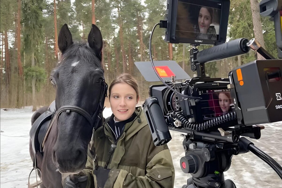 Дарья с Коляном на съёмках. @Из архива героини