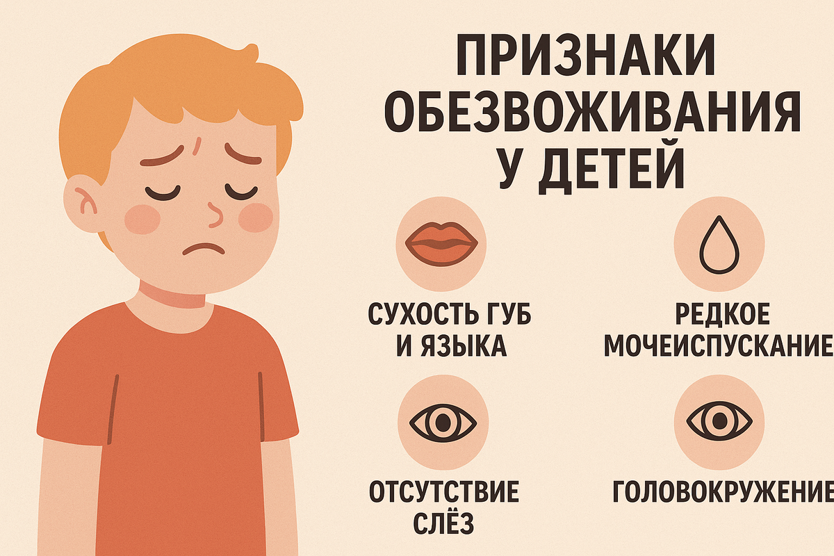 Признаки обезвоживания у ребёнка