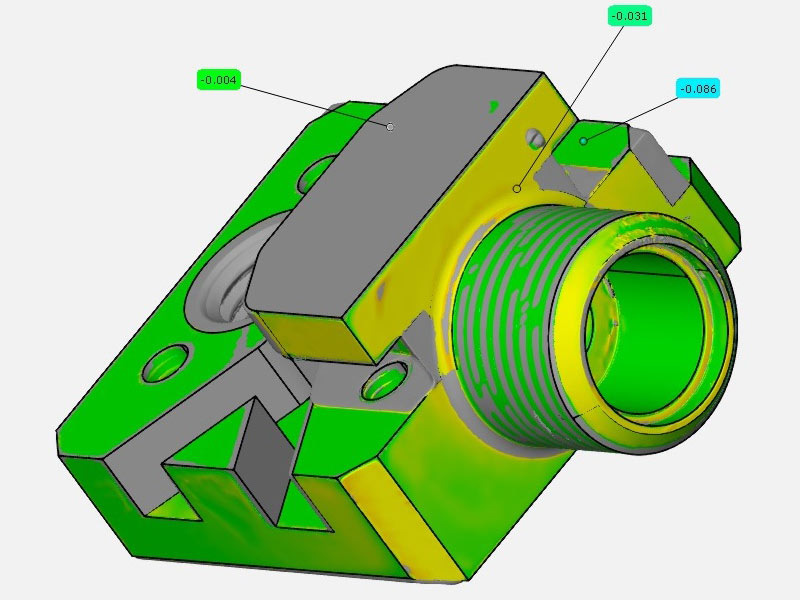 Отклонения от идеала менее 1 мм