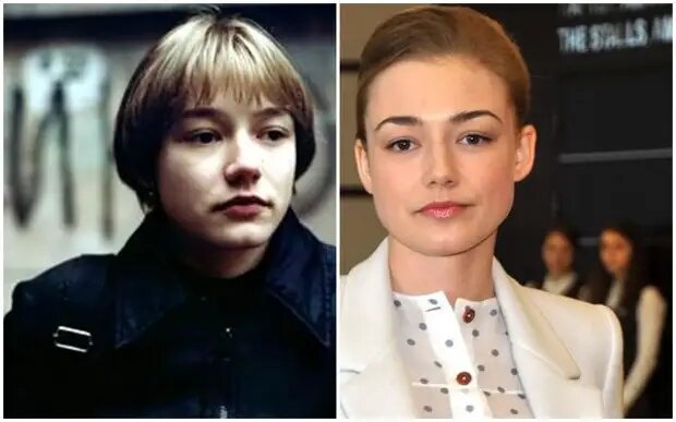 Оксана Акиньшина в фильме "Сёстры" и в наши дни