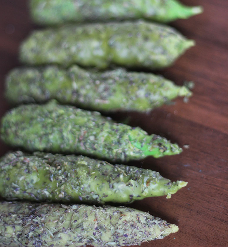 травяные восковые свечи катанки-маканки