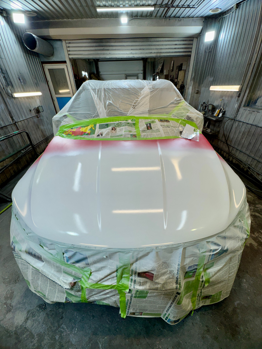 Подготовка машины к росписи аэрографом