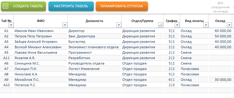 Обновление 2026 для программы табель учета рабочего времени в excel