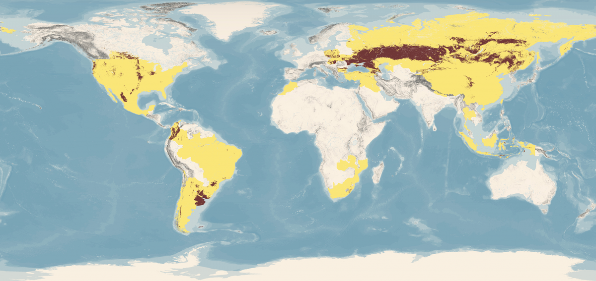Карта чернозёмов мира