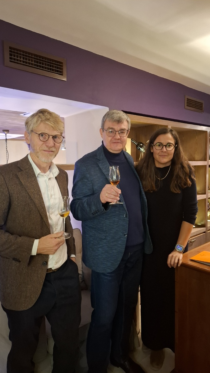 С собственниками коньячного дома Pierre Croizet, Леопольдом и Фанни