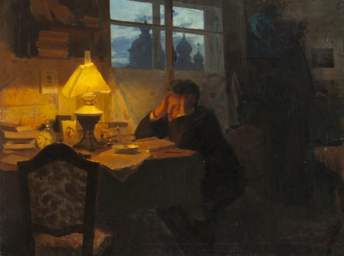 Ночью. 1898. Художник — Дементий (Дамиан) Глущенко. Русский музей, Санкт-Петербург