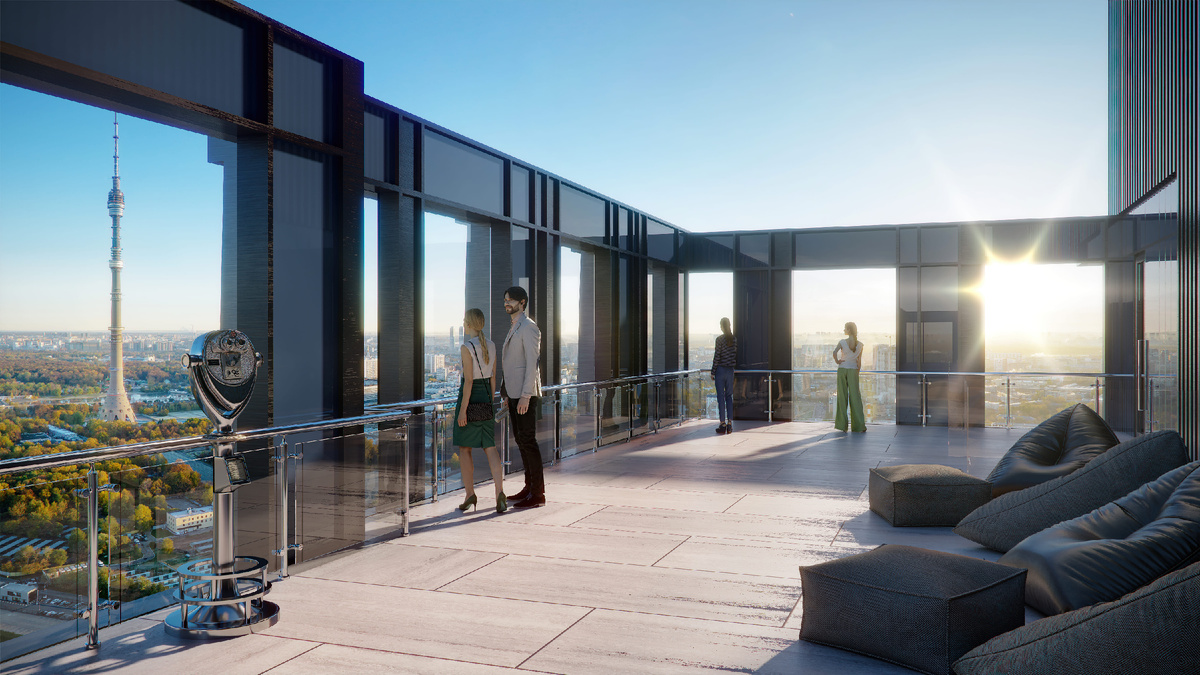 Смотровая площадка квартала небоскребов Upside Towers