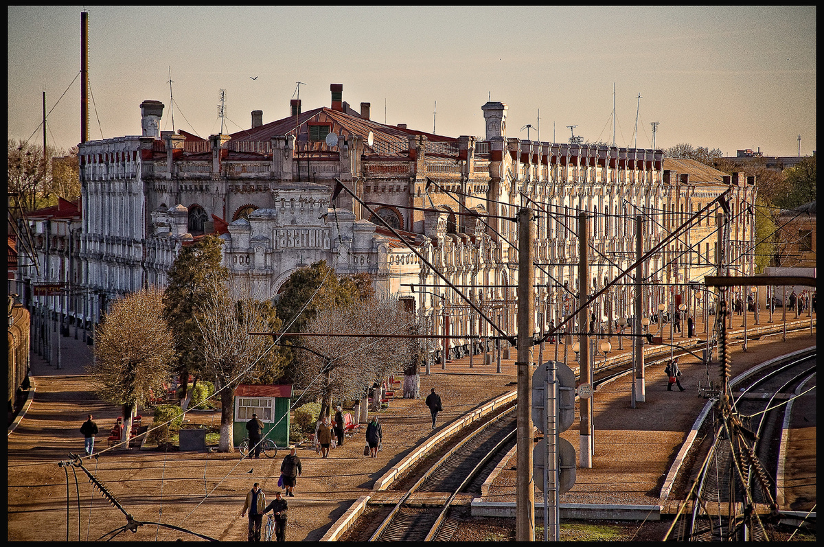 вид с пешеходного моста