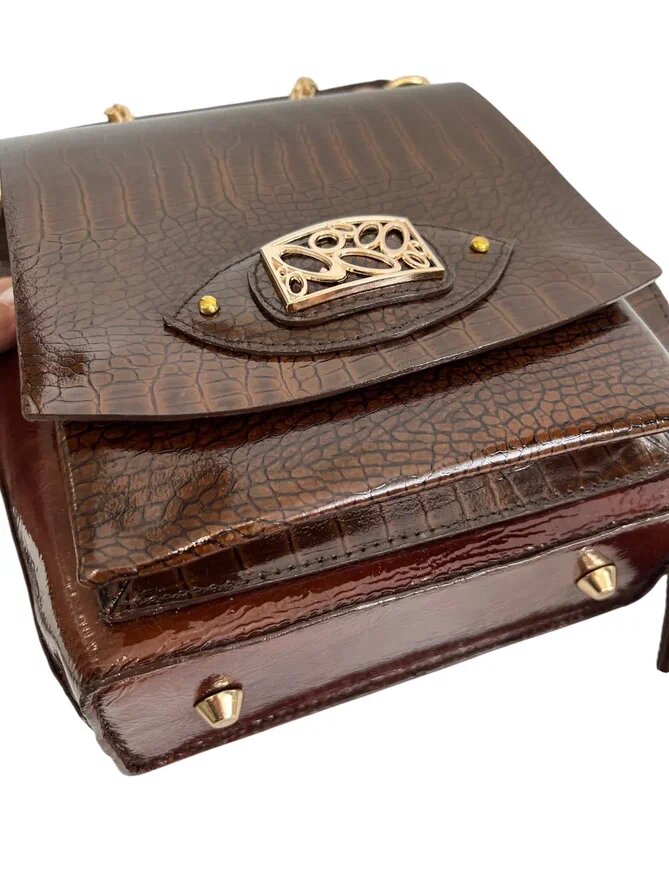 Кожаная сумка "Жанелль-72". Ателье Ирины Берзиной.