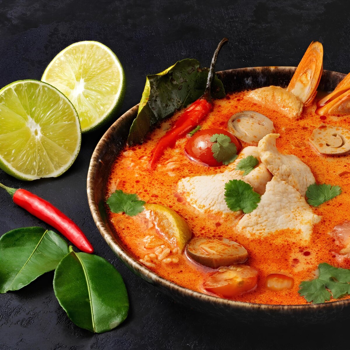 Суп Том Ям с курицей