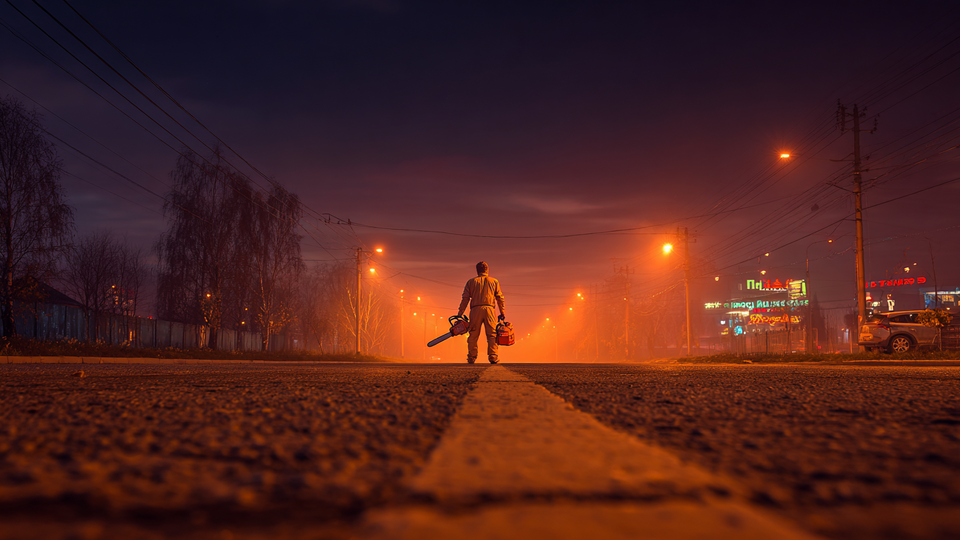     Обиженный уралец с бензопилой разогнал толпу у бара РЕН ТВ