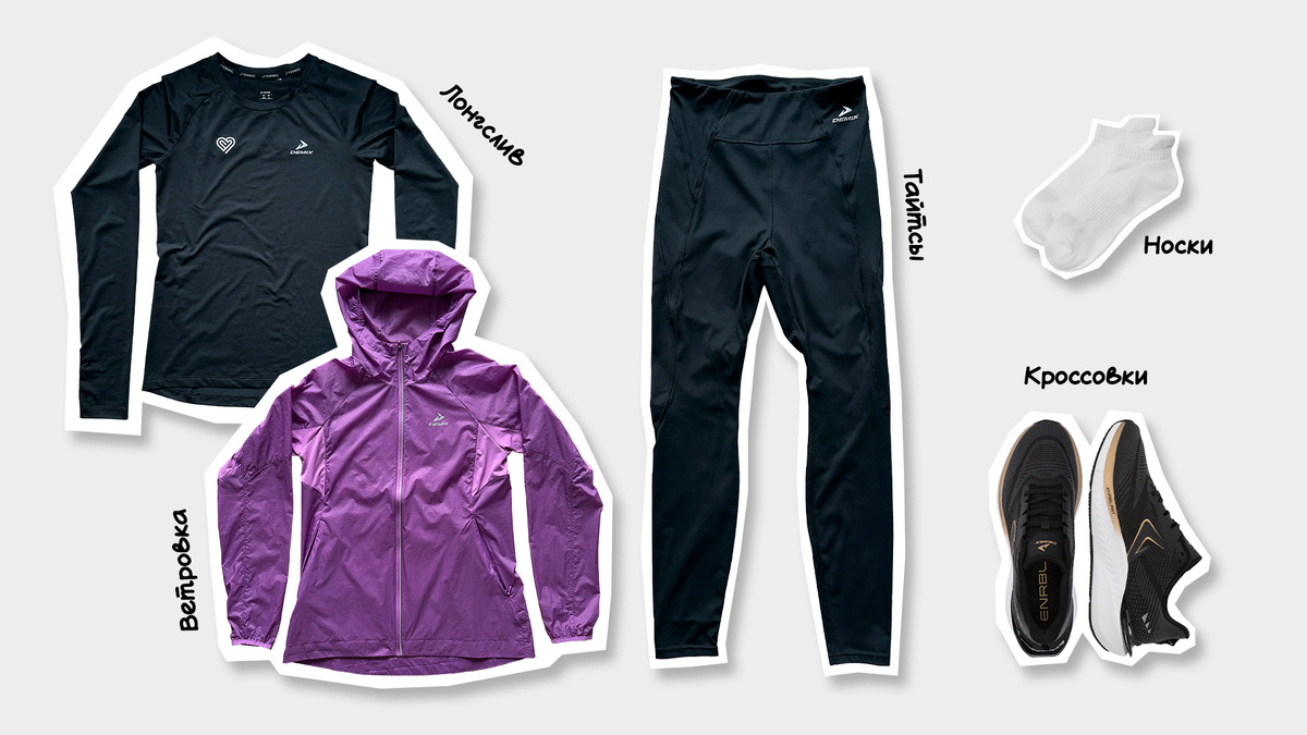 Примерный набор одежды для температуры +10–+15 °C