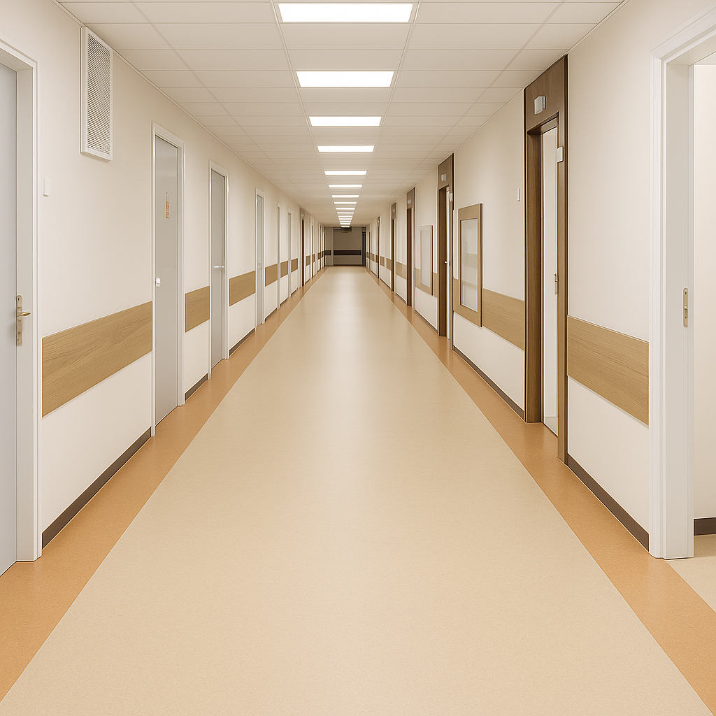 Еще один из наших объектов | ФГУ РКНПК (Кардиоцентр Им. Мясникова) | Каучуковые напольные покрытия