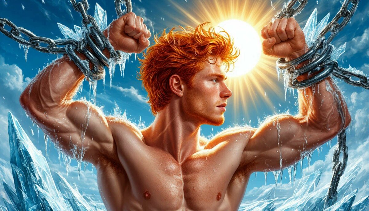 Его солнце  не палящее, как у Даждьбога, а тёплое, ласковое, но неукротимое, способное растопить любые оковы