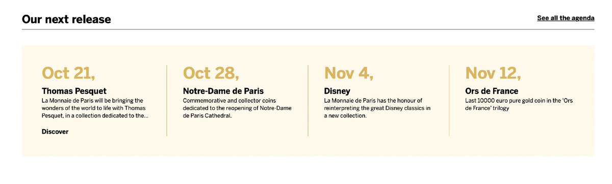 скриншот страницы сайта https://www.monnaiedeparis.fr/en/