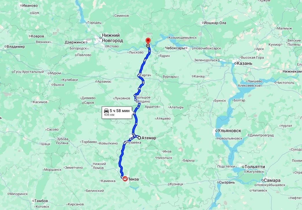 Маршрут на 42й день путешествия