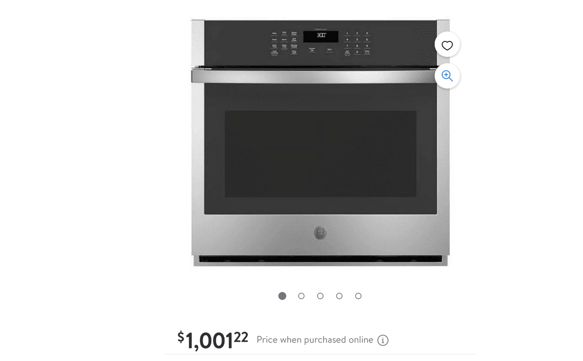 Цена на самую простую духовку шириной 80 см - тоже не маленькая (с сайта walmart)