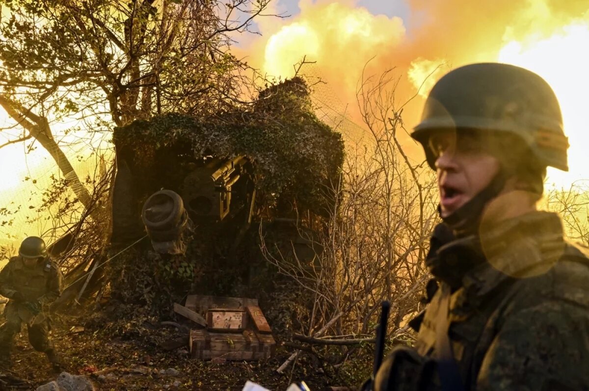    Боевая работа расчета самоходной пушки 2С5 «Гиацинт-С»