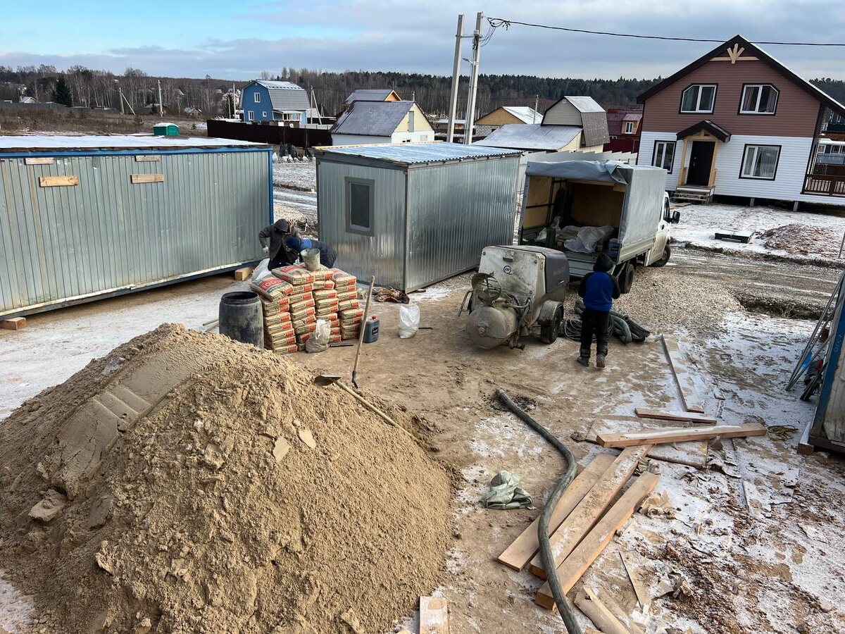 Устройство полусухой стяжки пола в частном доме зимой