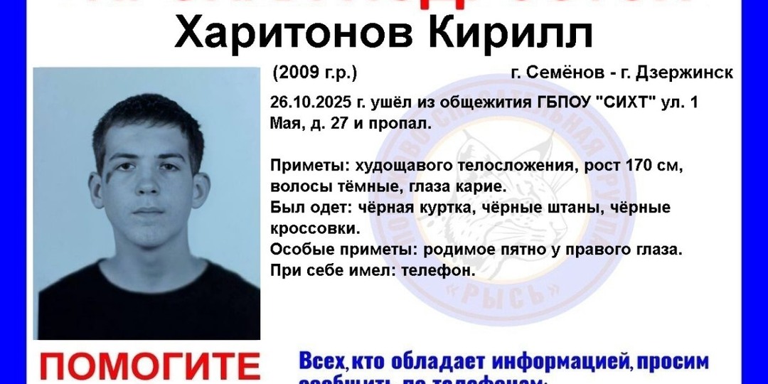 В Семенове ищут пропавшего 16-летнего подростка