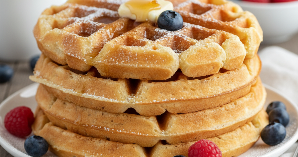 Домашние пышные вафли