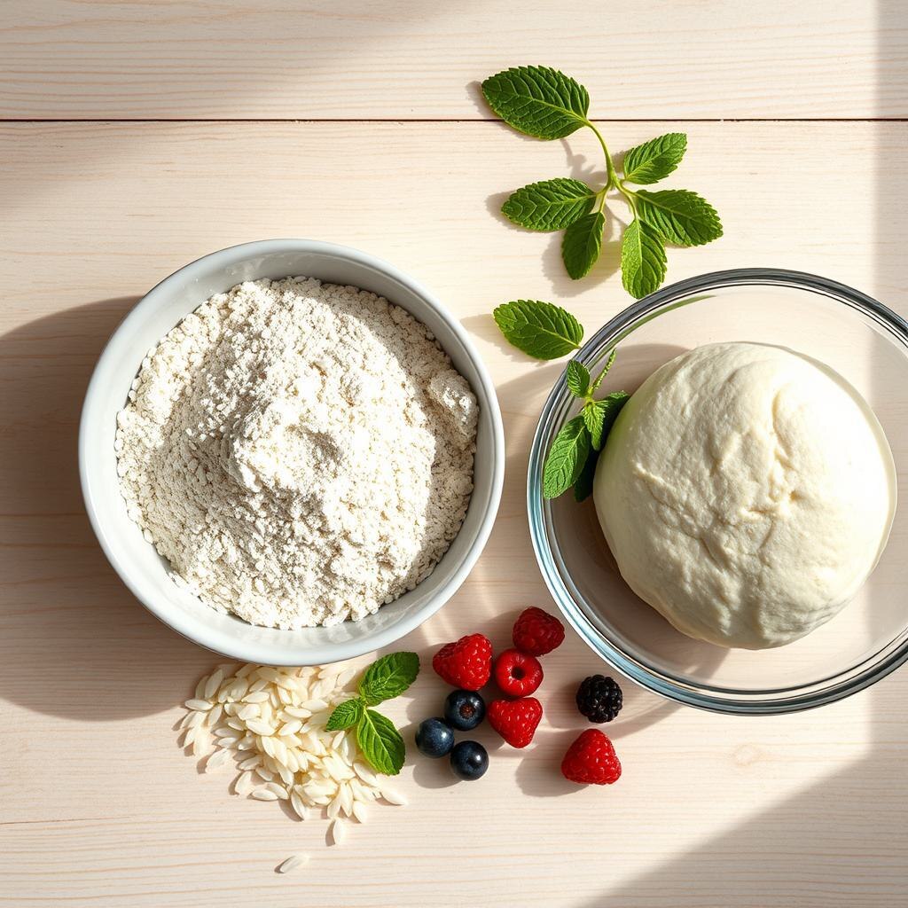 Рисовая мука и тесто