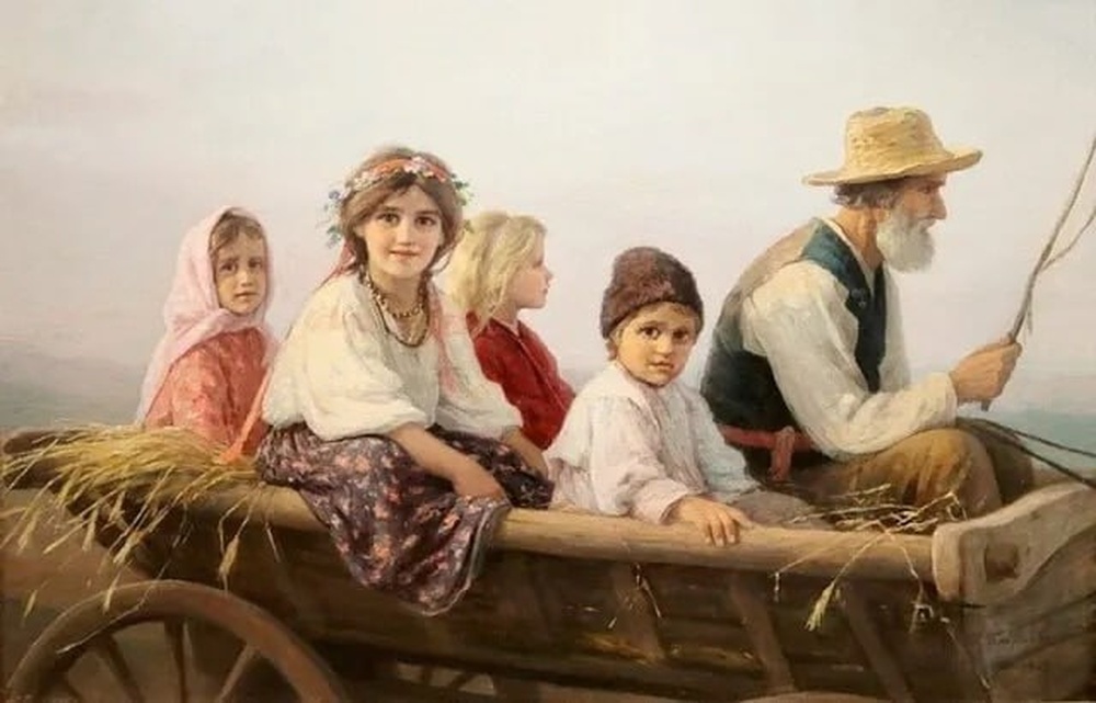 Работа Харитона Платонова «С дедушкой» (1902)
