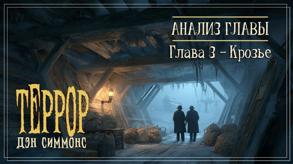 Капитан Крозье и плотник мистер Хани исследуют поврежденный корпус "Террора"