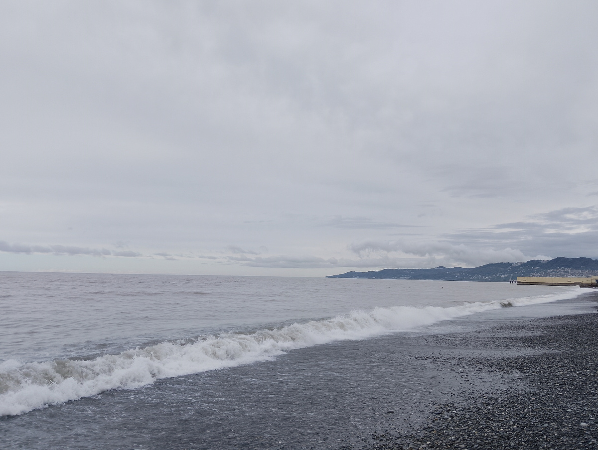 Море в утро моего приезда, фото автора 