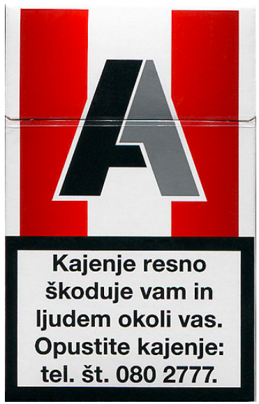 A1 6mg. Словения, 2014 год. 20 штук, с фильтром, в боксе, в целлофане. Смола 6 мг, никотин 0,6 мг. Цена (была) 3,25 €. Производитель неизвестен, владелец торговой марки: Kompas MTS d.d.