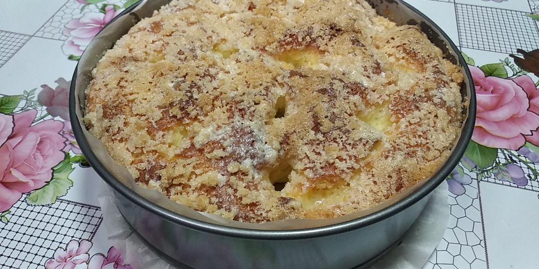 Сахарный пирог со сливками. Рецепт на форму диаметром 22 -24 см.