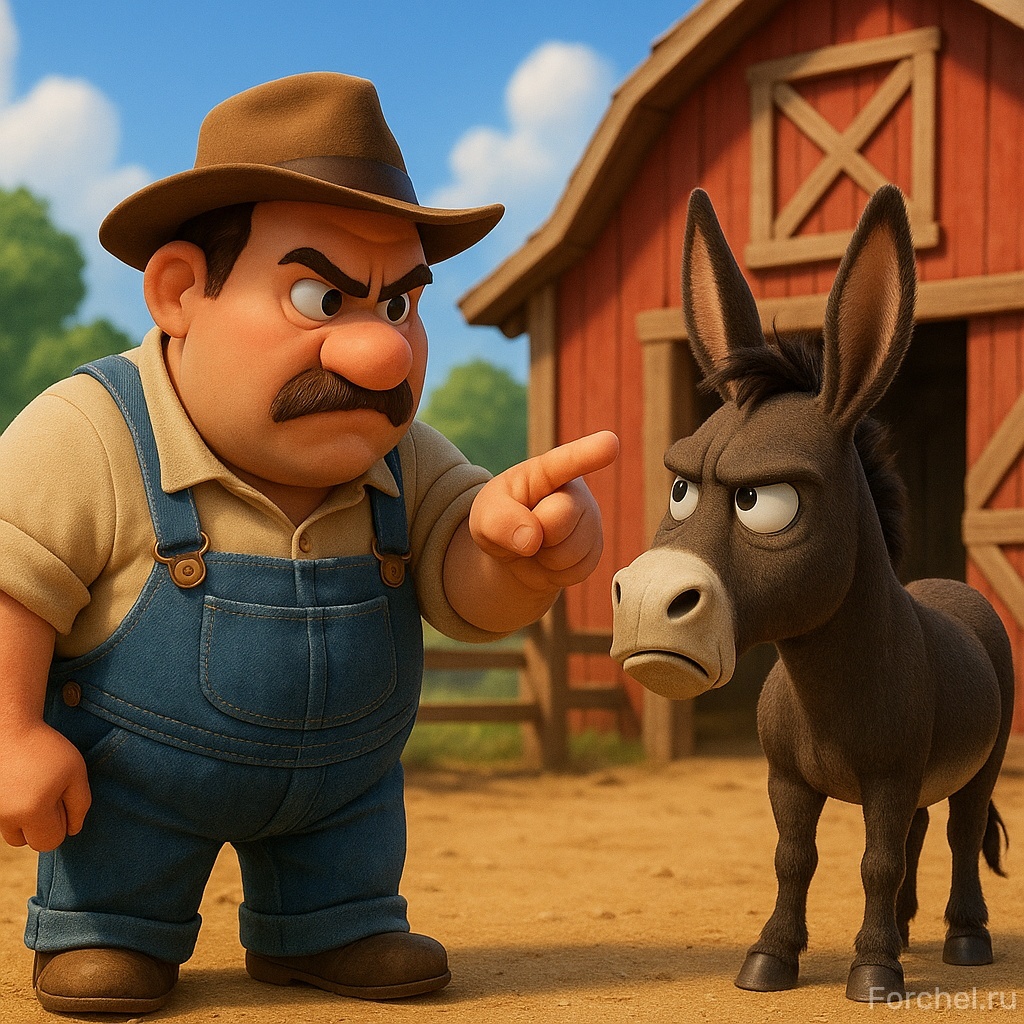 Дядя Федя и упрямый ослик