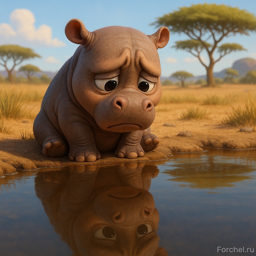 Грустный бегемотик
