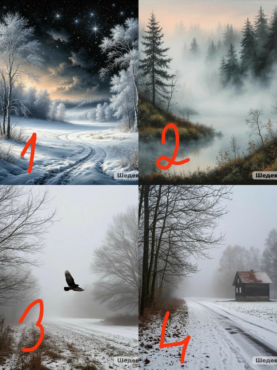 4 варианта. Выбери 1 вариант