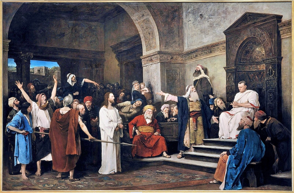 Микай Мункачи. Христос перед Пилатом. 1881. Дебрецен