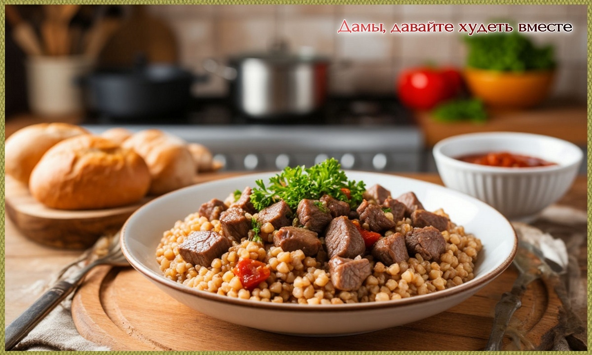 гречневая каша с овощами и мясом - отличный комбинированный РД