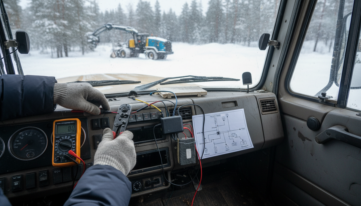    ЭРА ГЛОНАСС подключение: схема подключения лесной техники и маяка 01