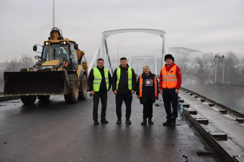    Строительство Платовского моста. Октябрь 2025 года. Источник: Минтранс Республики Алтай