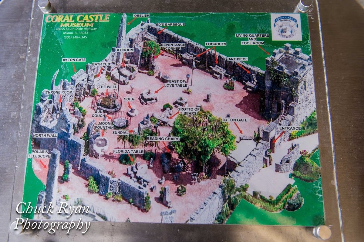 Карта помечает зоны вроде «спальни», «колодца», «обсерватории» и входа.