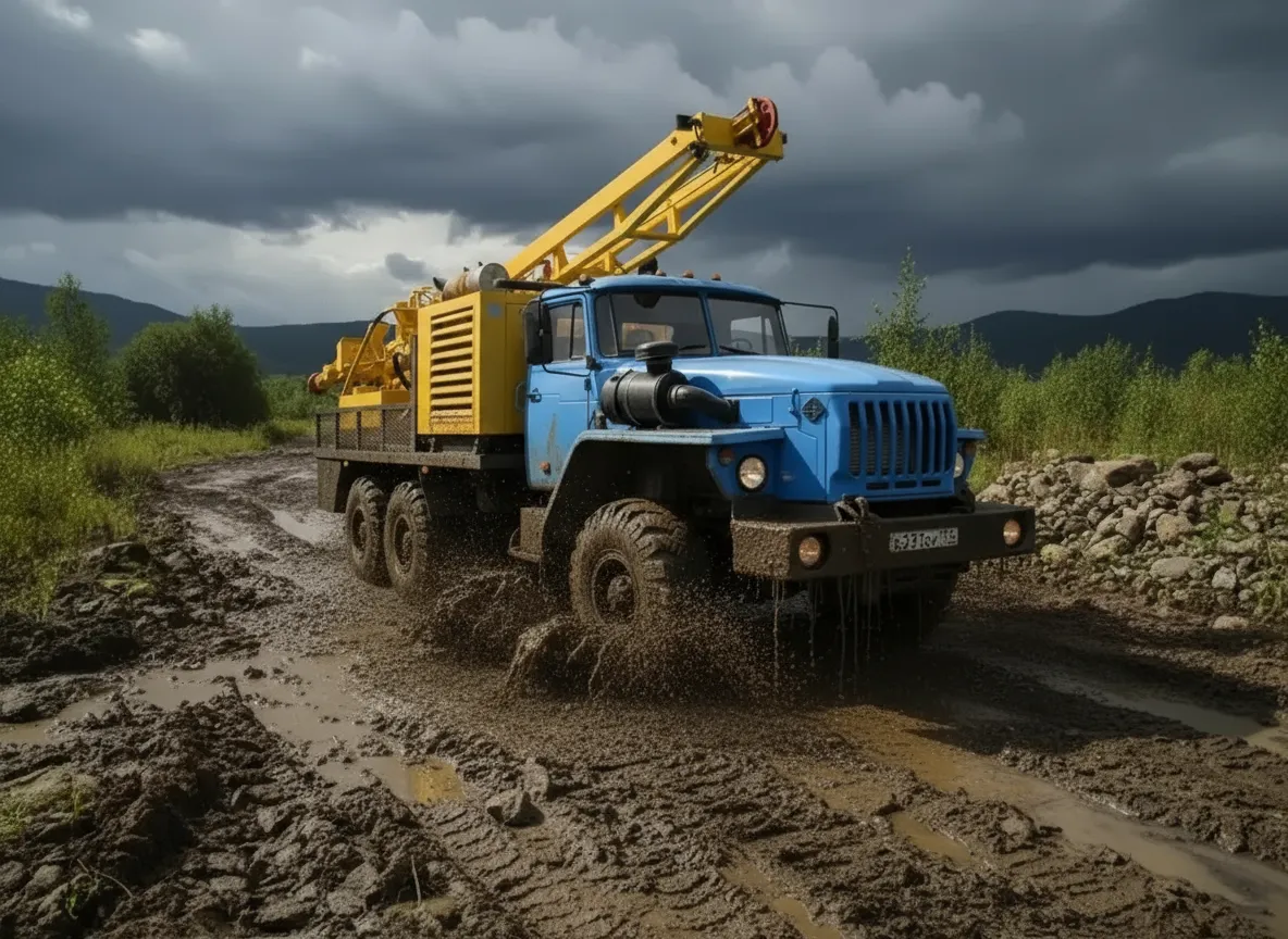 Буровые установки УРБ от ЗСТ Байкал на колесном шассии: КамАЗ (43114, 43118), Урал (4320, NEXT)