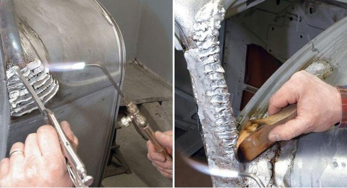 Пример грубой пайки на пороге. Обратите внимание на неровную, "заплывшую" текстуру.