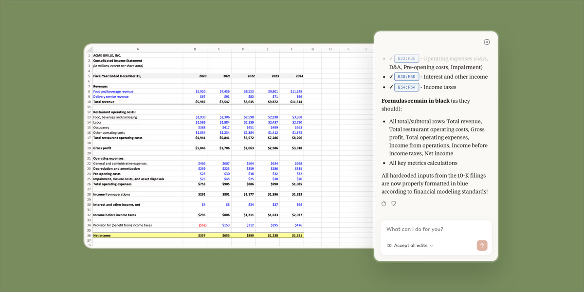 Claude for Excel. Источник: https://www.claude.com/claude-for-excel