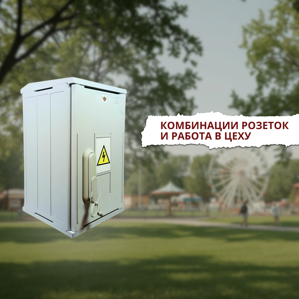 Рис. 1 Готовое распределительное устройство в пластиковом ящике усиленный стекловолокном.