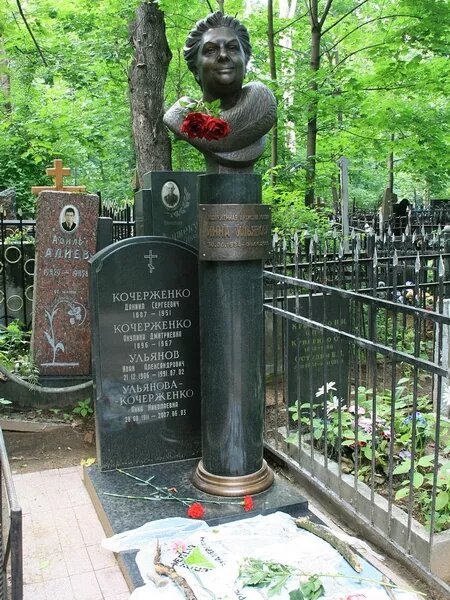 Памятник на могиле актрисы Инны Ульяновой!