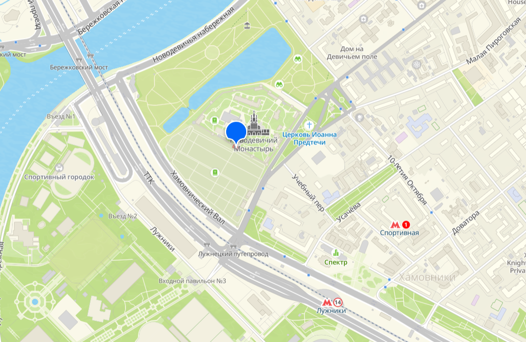 Надвратная Покровская церковь с Мариинскими палатами на карте