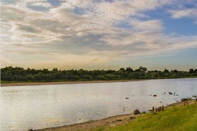 Место, где в августе 1941 года находилась военная переправа между Кобылкино и Коровитчино. Видны сваи