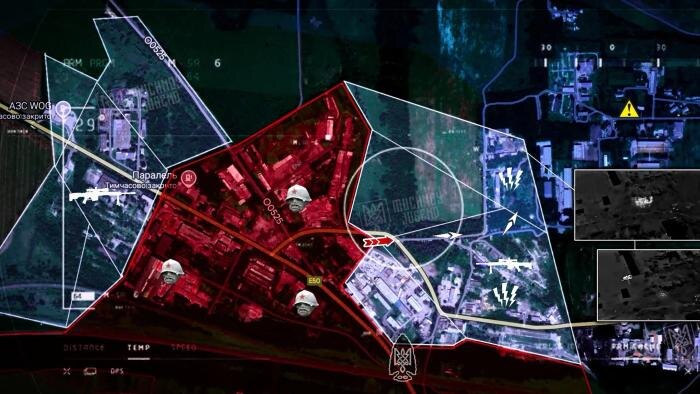 Обстановка в Красноармейске. Фото © Telegram / Muchnoy ✙ Jugend