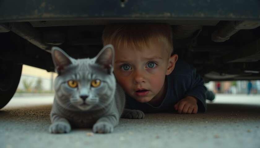 уличный кот спас мальчика