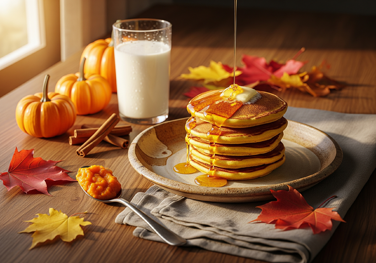 Тыквенные блины на кефире